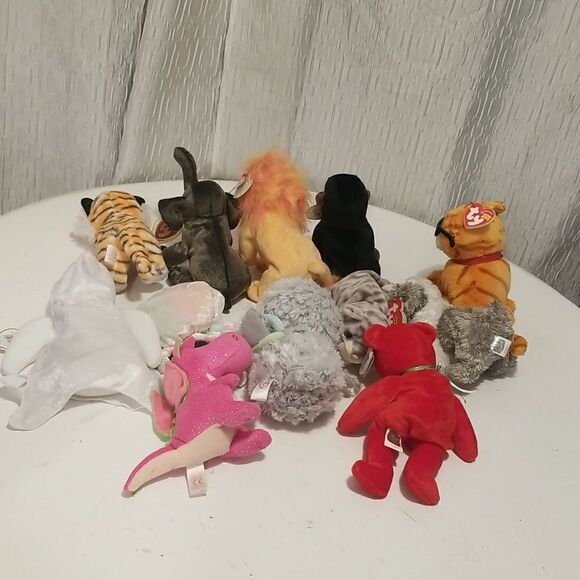 Ty Beanie Babies Lot of 12 Vintage Beanie Babies Estate sale find - Picture 12 of 14